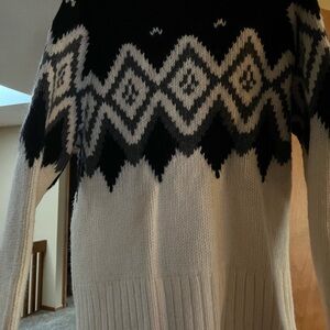 Black and White Fair Isle Sweater